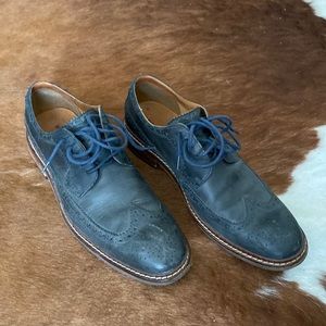 Cole Haan blue leather wingtips
